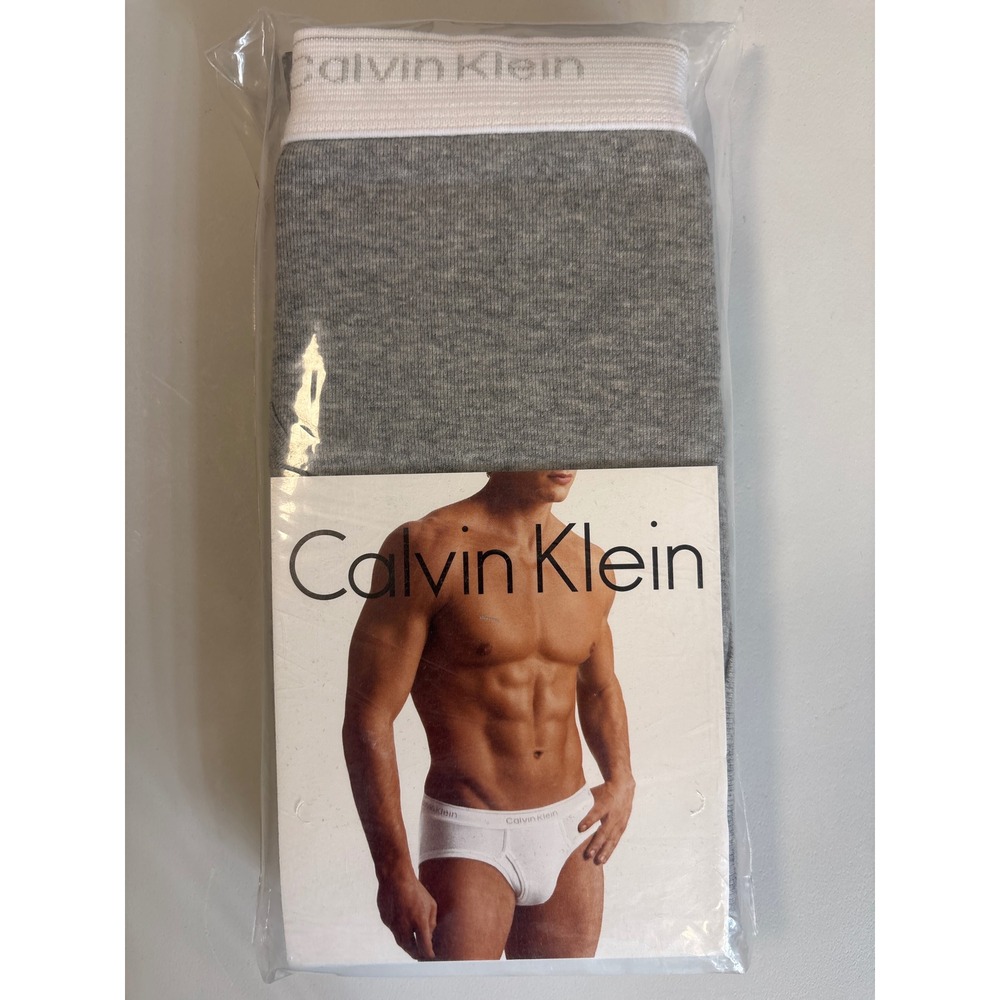 Calvin Klein Mens 3 Pack Low Rise Briefs Gray 100% Cotton U1183 Size 40